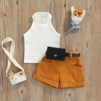Thumbnail for MiniFashionista – Elegancja i trendy – zestaw dla dziewczynek składający się z topu, szortów i saszetki