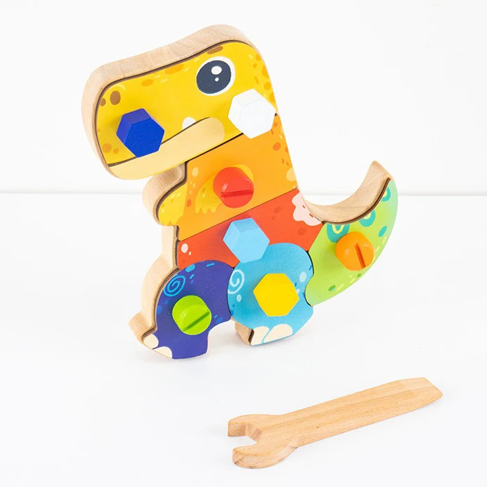 Dino Screwdriver Board™ - Zabawka sensoryczna dinozaur - Montessori