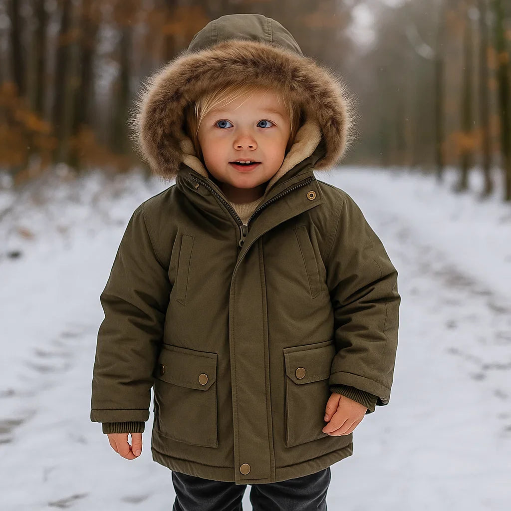 CozyTrend – Elegancka i ciepła – kurtka zimowa z futrzanym kołnierzem
