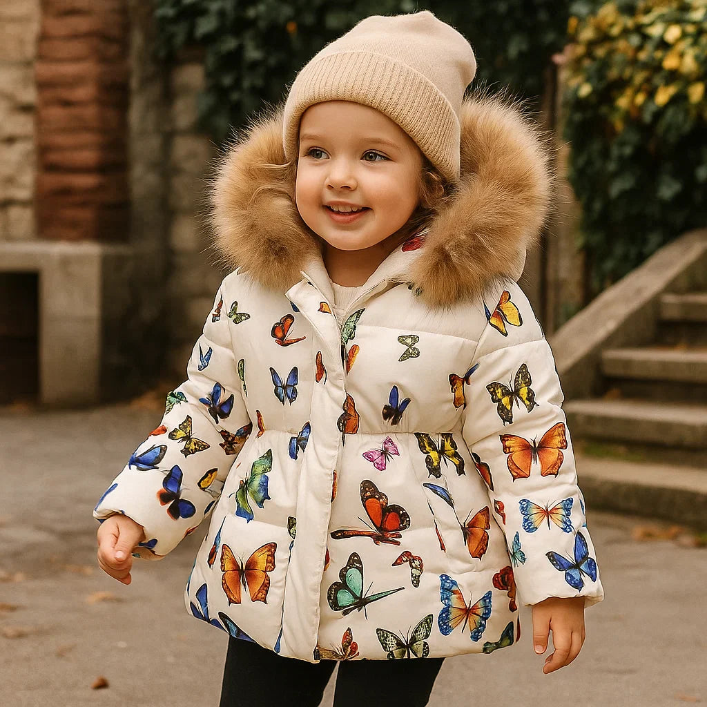 CozyTrend – Elegancka i przytulna – pikowana kurtka zimowa dla dziewczynek