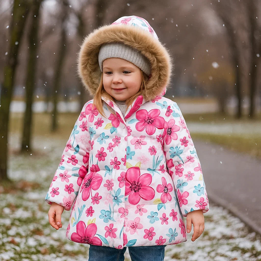 CozyTrend – Elegancka i przytulna – pikowana kurtka zimowa dla dziewczynek