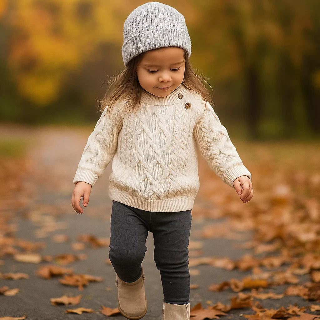 LittleLoom – Fajny i wygodny – dzianinowy sweter zimowy z wełny