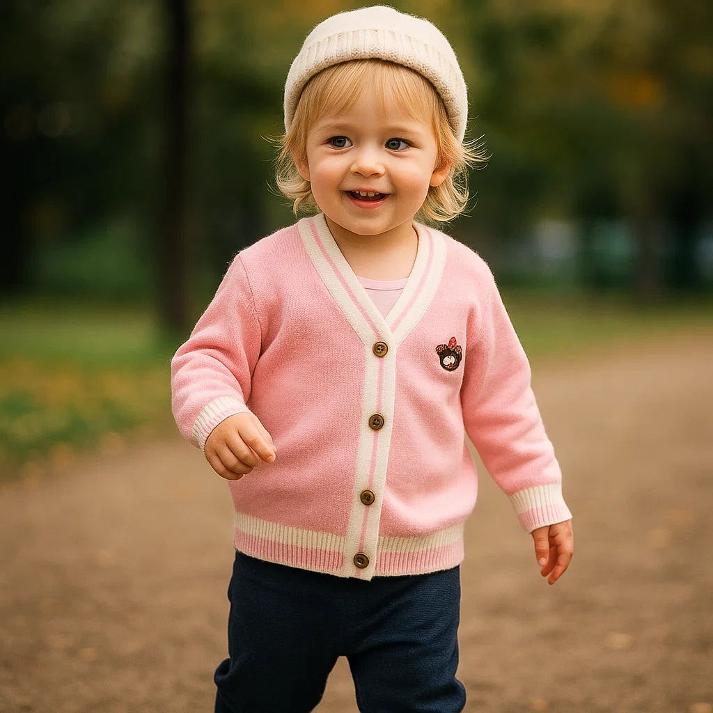 CozziWear – Ciepły i modny – sweter z dzianiny z motywem misiów