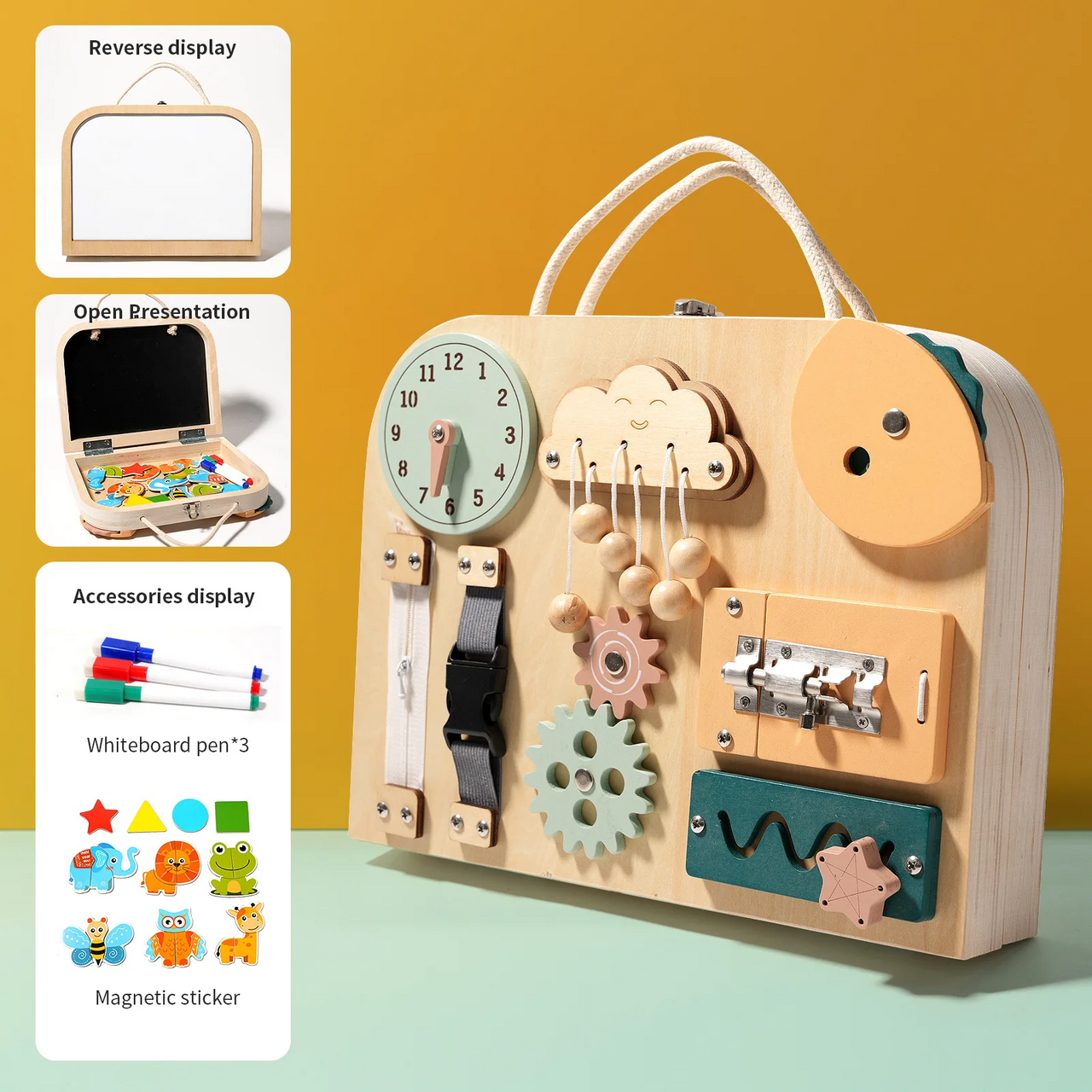 Skill Board™ - Walizka sensoryczna - Edukacyjne zabawki Montessori