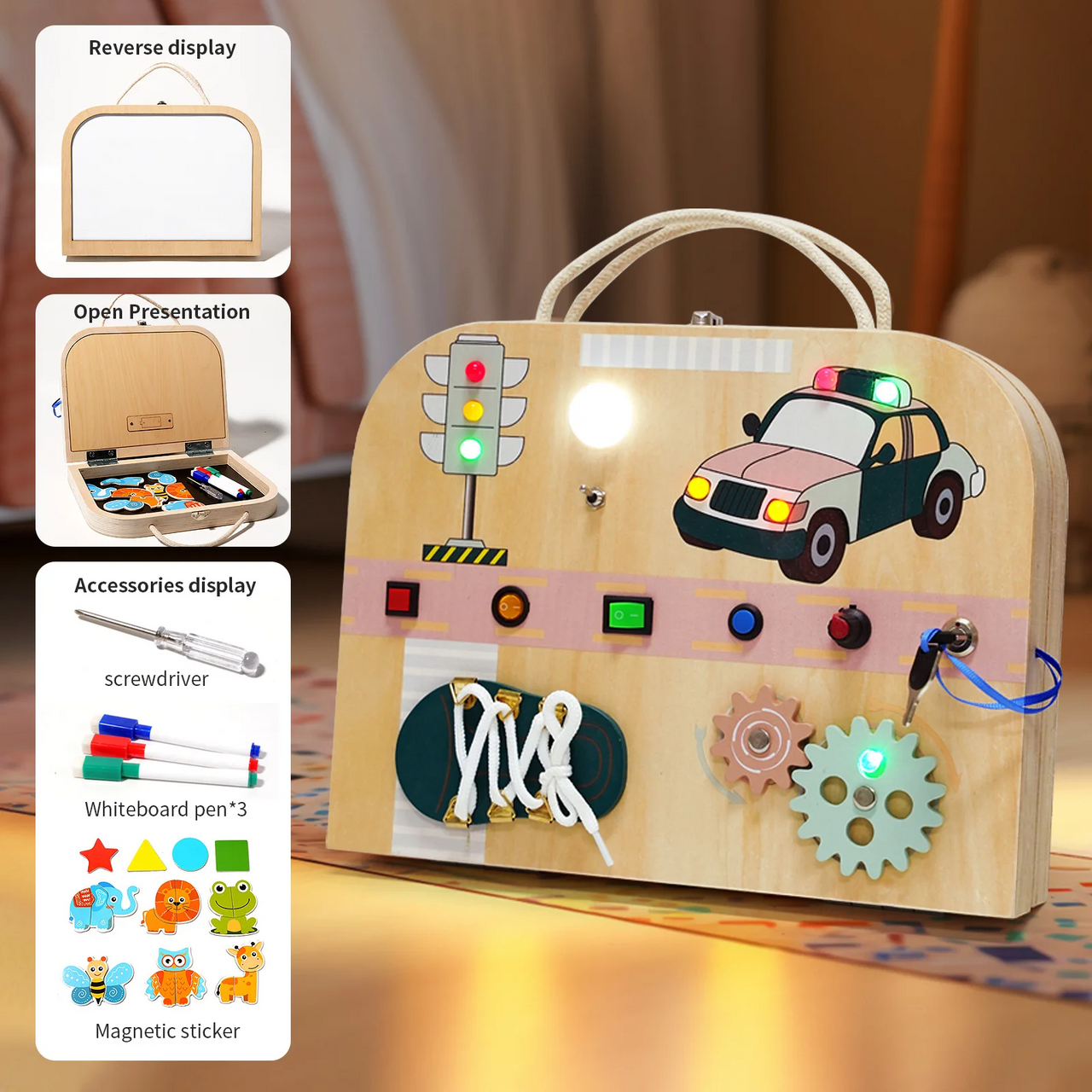 Skill Board™ - Walizka sensoryczna - Edukacyjne zabawki Montessori