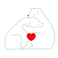 Thumbnail for Family Puzzle™ – spersonalizowany prezent na Dzień Matki z rodziną misiów