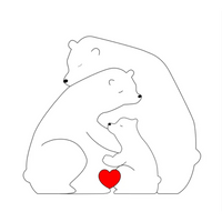 Thumbnail for Family Puzzle™ – spersonalizowany prezent na Dzień Matki z rodziną misiów