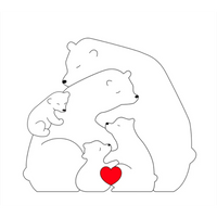 Thumbnail for Family Puzzle™ – spersonalizowany prezent na Dzień Matki z rodziną misiów