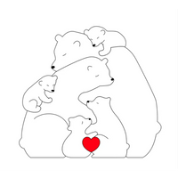 Thumbnail for Family Puzzle™ – spersonalizowany prezent na Dzień Matki z rodziną misiów