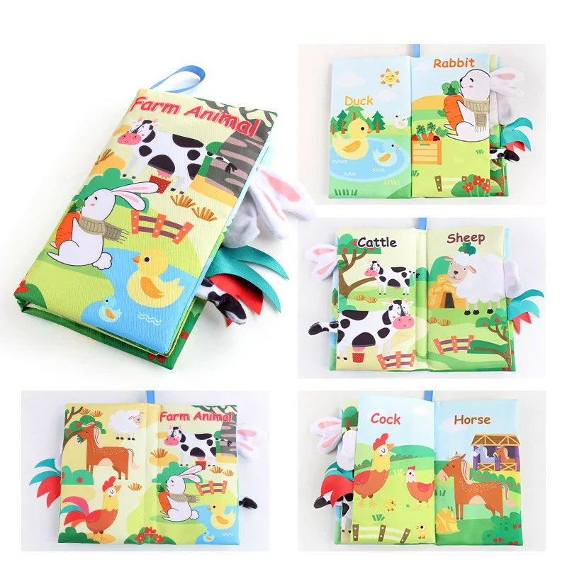 Soft Tail Book™ - Książeczka sensoryczna - Zabawka edukacyjna