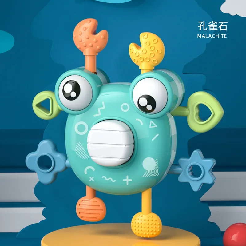Crab Pull Toy™ – Zabawa typu chwyć i pociągnij – Krab sensoryczna zabawka na ząbkowanie
