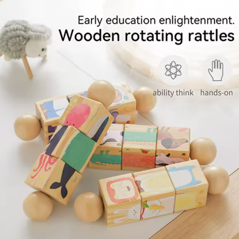 Woods™ - Obrotowa układanka dla dzieci - Sensoryczna gra edukacyjna