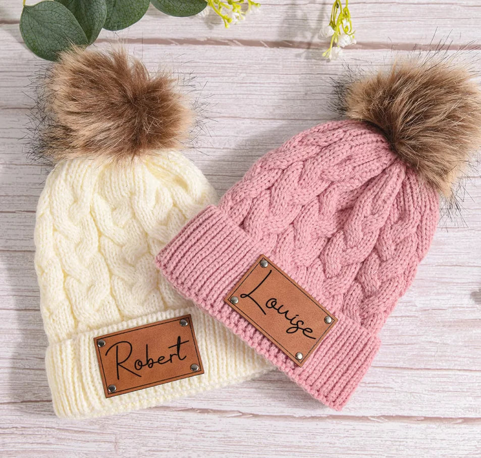 Mini Fashion™ - Personalizowana czapka z pomponem - Czapka zimowa