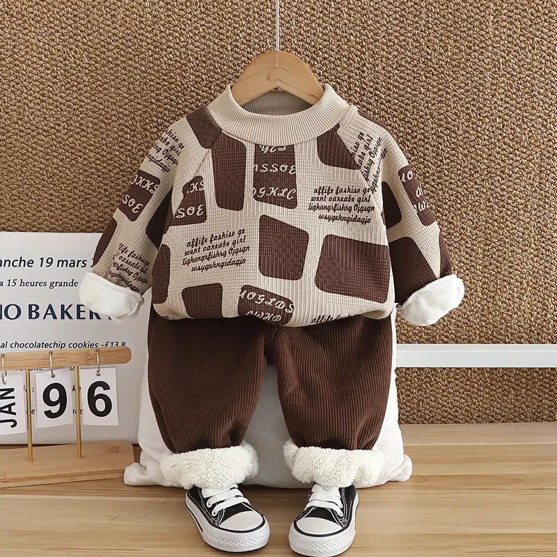 Mini Fashion™ - 2-częściowy zestaw polarowy - Ciepła odzież dla dzieci