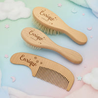 Thumbnail for Personalized Hairbrush – Delikatny i wyjątkowy – spersonalizowany zestaw szczotek do włosów dla niemowląt