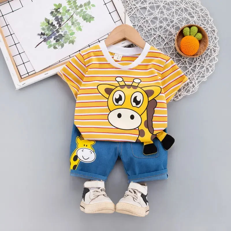 Mini Fashion™ - Dziecięcy zestaw z żyrafą - Odzież dla dzieci