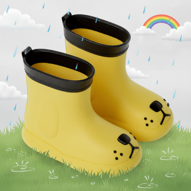 PuddlePaws Kids – Wodoodporne i zabawne - buty przeciwdeszczowe Woof