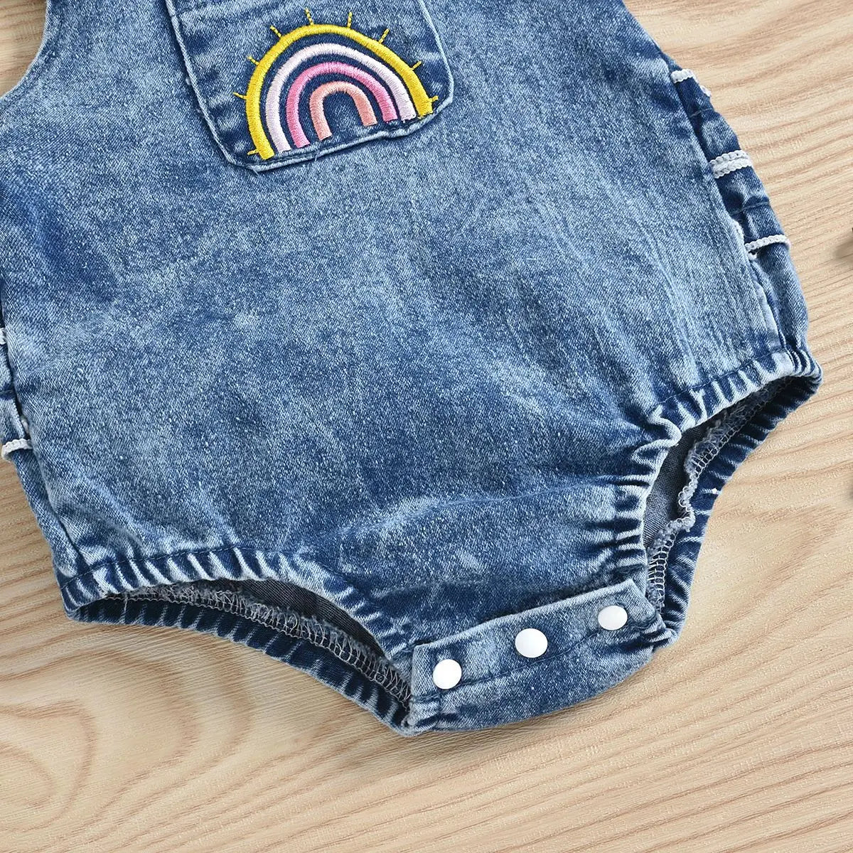 Mini Fashion™ - Jeansowe body z opaską - Odzież dla dzieci