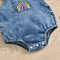 Thumbnail for Mini Fashion™ - Jeansowe body z opaską - Odzież dla dzieci