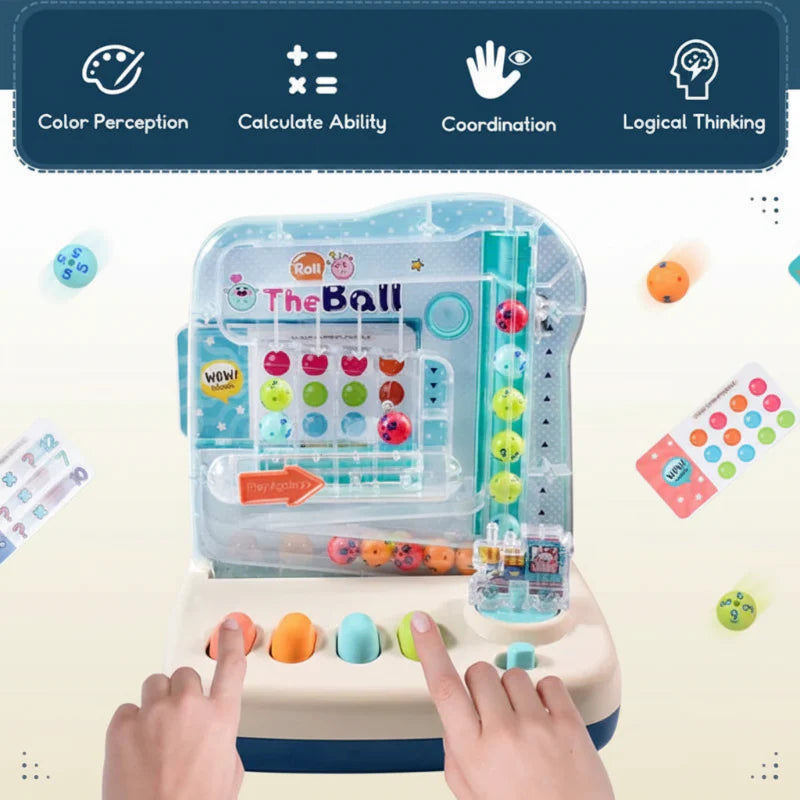 Montessori Math Track Game – Nauka i logika – gra z torem kulkowym