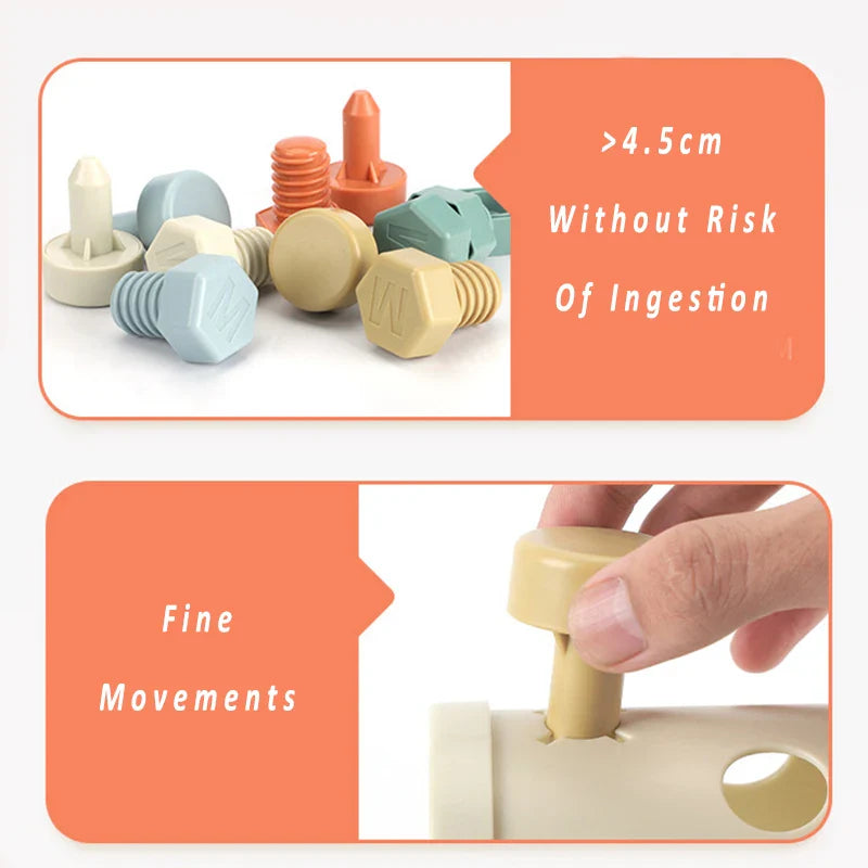 Magnet Toys™ - Kreatywność i umiejętności motoryczne - Zabawa Montessori w przesuwanie i wkręcanie