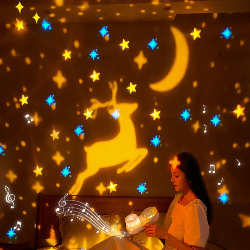 OceanGlow – Kojąca i magiczna – lampka nocna z projekcją gwiaździstego nieba