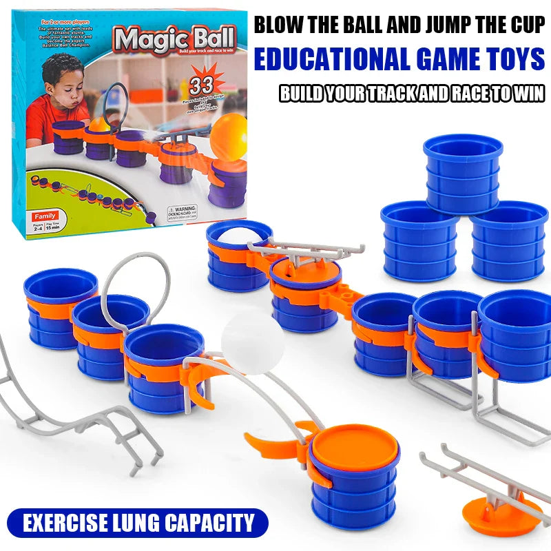 Cup Jump Ball Game – Aktywna zabawa i interakcja – gra towarzyska „Puff Ball”