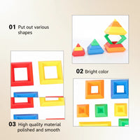 Thumbnail for Pyramid Stacking Blocks – Motoryka i kreatywność – zestaw klocków do układania