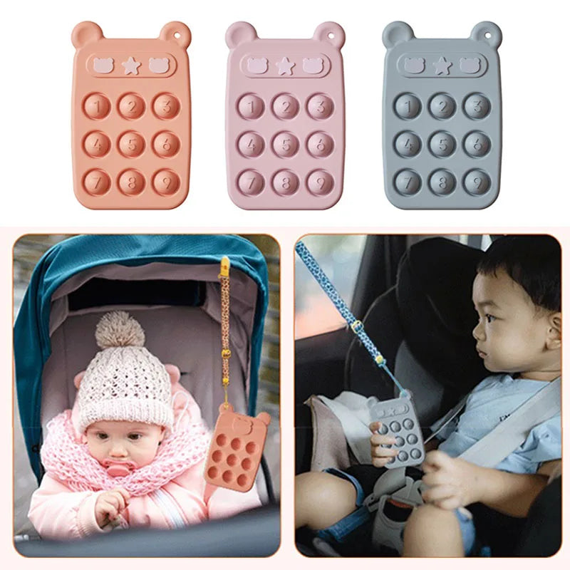 Fidget Toy™ - Silikonowy telefon sensoryczny - Gryzak i zabawka 2 w 1