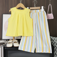 Thumbnail for Sleeveless Tops & Pants – Delikatny i stylowy – letni zestaw odzieży dziecięcej