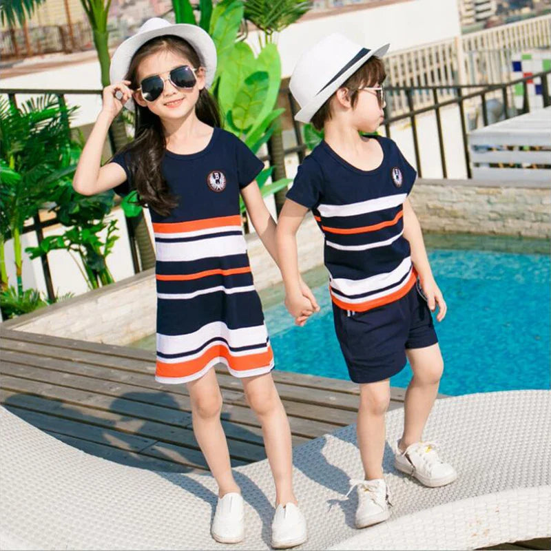 Mini Fashion™ - Rodzinny zestaw odzieży w paski - Rodzinne dopasowanie
