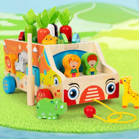 Thumbnail for Montessori Animal Matching Toy – Edukacyjne i interaktywne – wózek z puzzlami