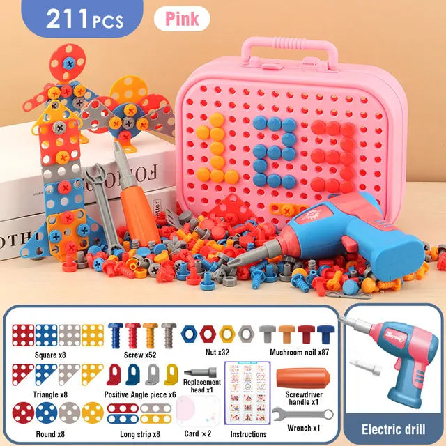 Screw Set™ - Zestaw narzędzi z wiertarką - Zabawka edukacyjna
