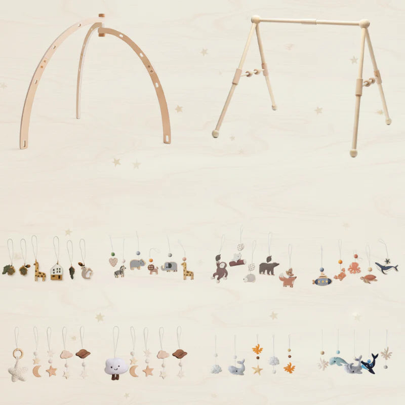 Wooden Baby Rattle Toy – Rozwój zmysłów i bezpieczeństwo – Baby Gym