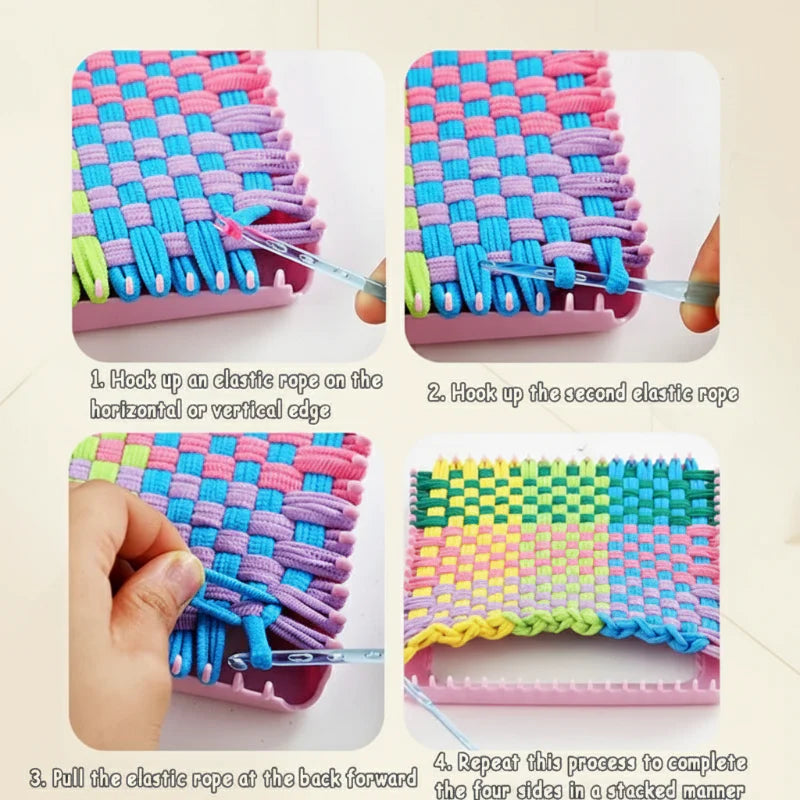 ColorLoop – Prosty i zabawny – Zestaw do tkania dla dzieci do samodzielnego wykonania