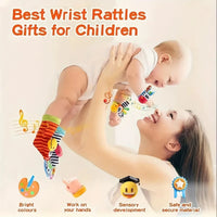 Thumbnail for Wrist Rattle and Socks – Rozwój motoryczny i zabawa – grzechotki dla niemowląt (zestaw 4 szt.)