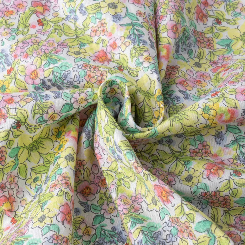 Floral Dress – Lekka i zwiewna – sukienka dla dziewczynek z falbanowymi rękawami