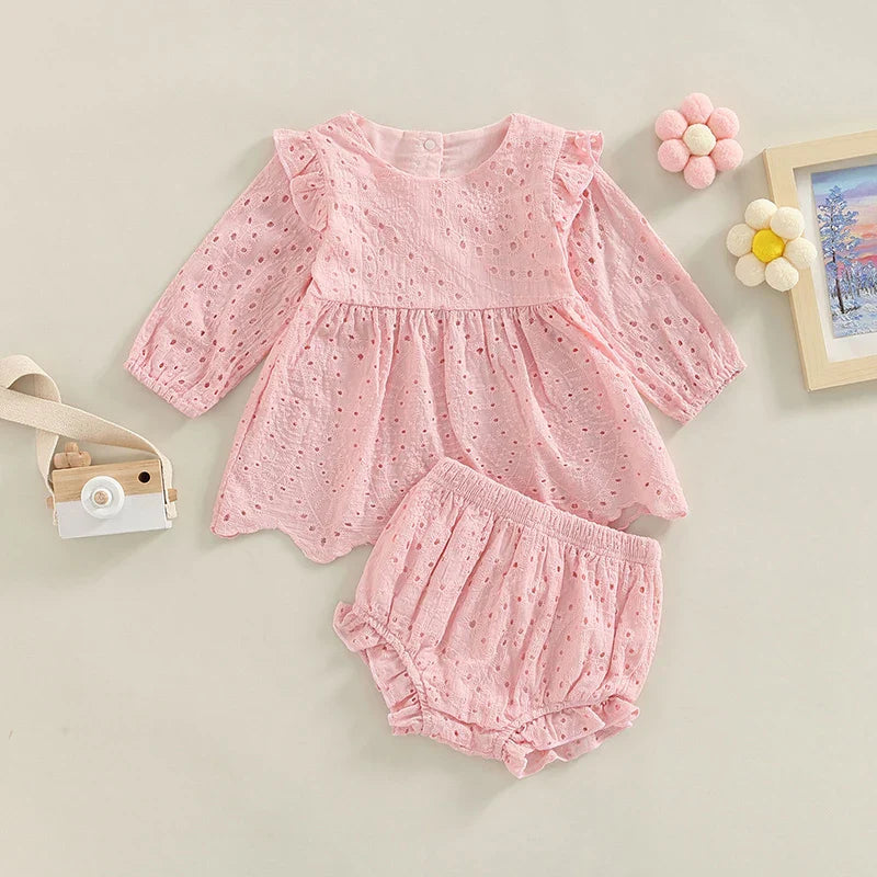 Mini Fashion™ – Kolorowy i klasyczny – Bawełniany zestaw dla dziewczynki