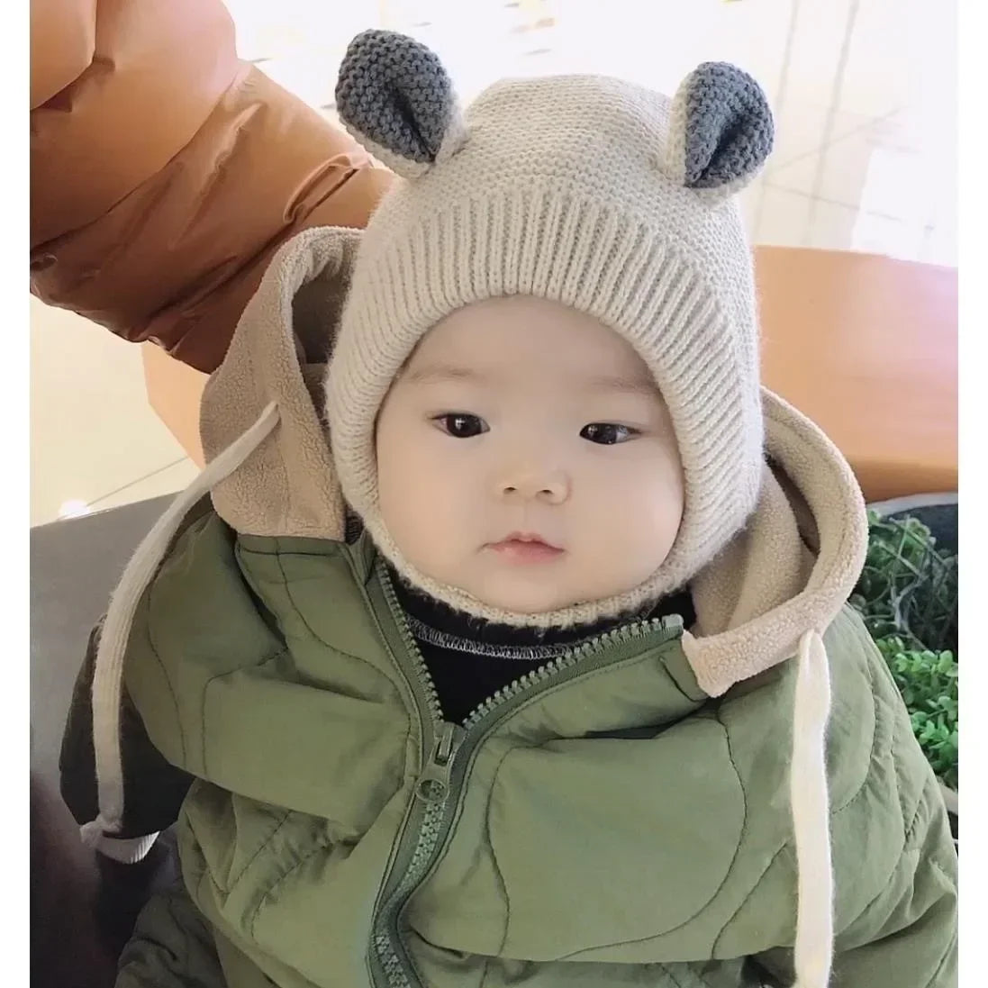 Mini Fashion™ - Czapeczka z uszami - Czapka komin dziecięca