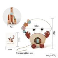 Thumbnail for Crab Pull Toy™ – Zabawa i nauka – Drewniany krab