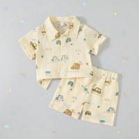 Thumbnail for Dinosaur & Car Print Outfit – Stylowy i zabawny – letni zestaw ubrań