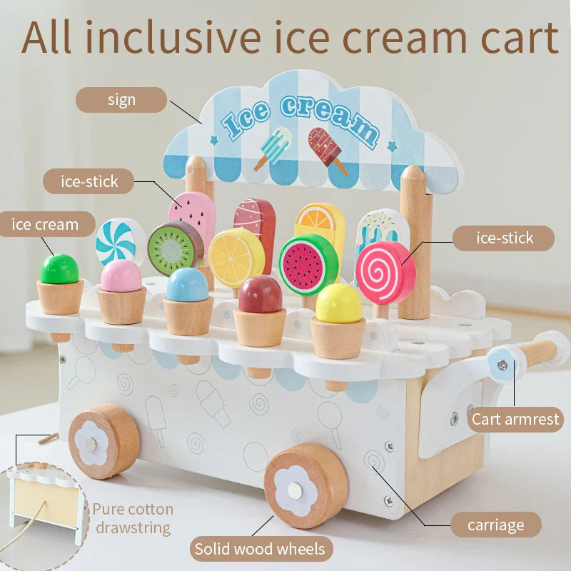 Wooden Gelato™ – Lodowa fantazja – Odgrywanie ról w furgonetce z lodami