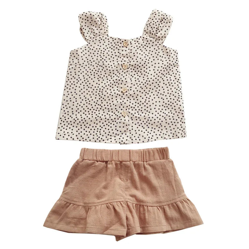 Mini Fashion™ - Bawełniany komplet dla dziewczynek - Odzież dziecięca