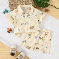 Thumbnail for Dinosaur & Car Print Outfit – Stylowy i zabawny – letni zestaw ubrań