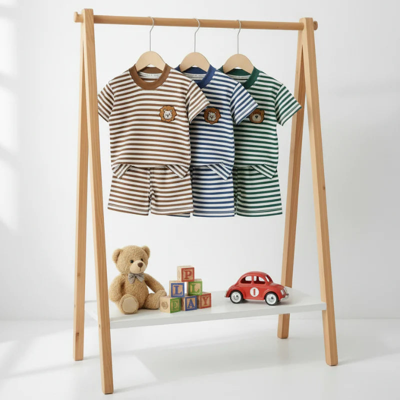 Kids Stripe Outfit – Modne i wygodne – letni strój dla dzieci