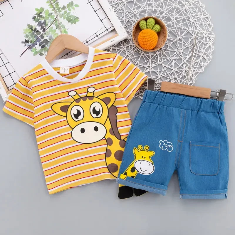 Mini Fashion™ - Dziecięcy zestaw z żyrafą - Odzież dla dzieci