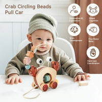 Thumbnail for Crab Pull Toy™ – Zabawa i nauka – Drewniany krab