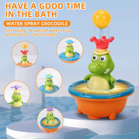 Thumbnail for Light Up Crocodile Bath Toy – Zabawa interaktywna i wodna – Zabawki do kąpieli „Krokodylowa fontanna”