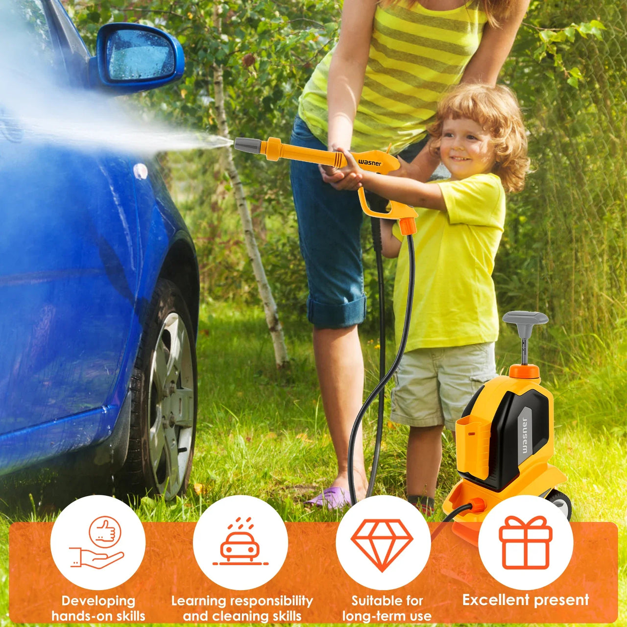 CarWash – Zabawny i przyjemny – zestaw do mycia samochodu dla dzieci