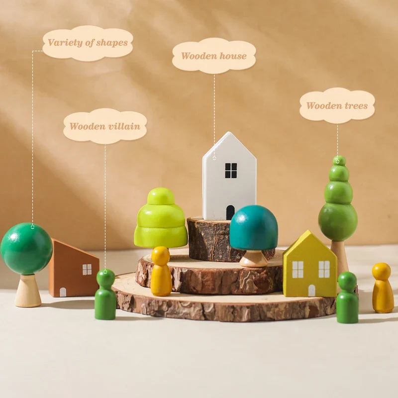 Wooden Forest Blocks – Kreatywność i rozwój – zestaw drewnianych klocków do układania